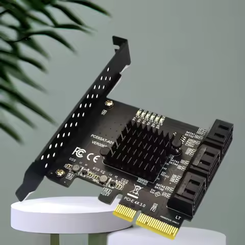 SATA 3 6 Port PCI-E/PCIE SATA Controller PCI Express Expansion Card 6Gbps ASMedia ASM1166 Chip SATA 
