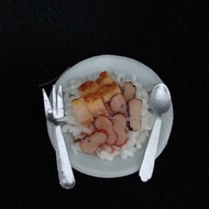 miniature char siew roasted pork rice