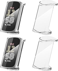 Suoman 4 Pack for Fitbit Charge 6 Case/for Fitbit Charge 5 Case, All-Around Protective Soft TPU Bump