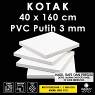 Box 40 x 160 cm - 3 mm - White PVC PVC Foam Board/