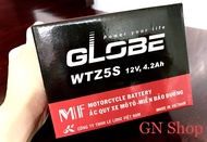 Bình Ắc Quy Khô WTZ5S (12V4.2Ah) hiệu GLOBE Cho Xe WAVE RS100/ WAVE RS 110/ AIRBLADE/ EXCITER 135