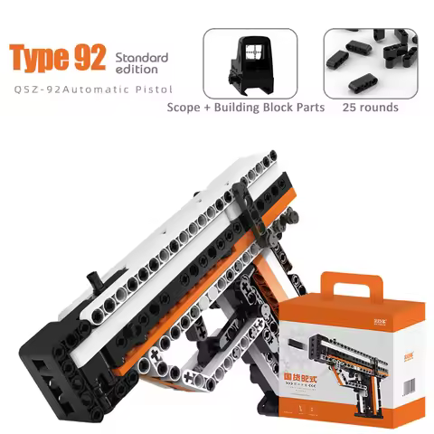 Type 92 Building Block Gun Model Can Shoot Assemble Bricks Ww2 Weapons Series Children's Educational