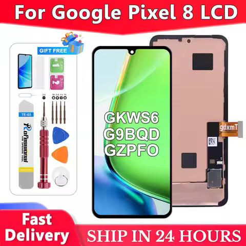 OLED pixel8 Screen For Google Pixel 8 GKWS6 G9BQD GPJ41 Screen Display Touch Digitizer Assembly Pixe