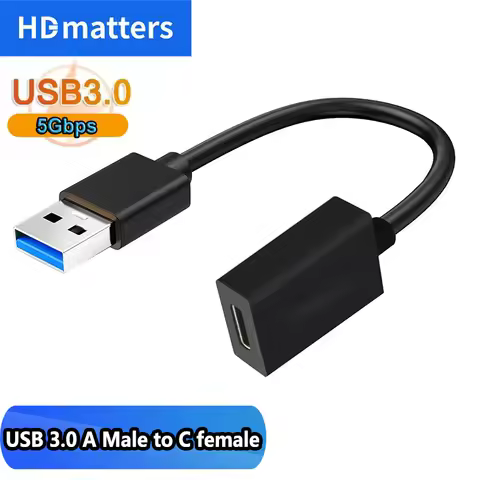 USB‑A Male to USB-C Female Cable Adapter 5Gbps Type A USB 3.0 Male to USB 3.1 Type C Female Adapter 