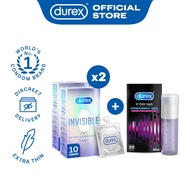 [Bundle of 3] Durex Thin Bundle | Invisible Extra Lubricated Condoms (Thinnest) + Intense Orgasmic G