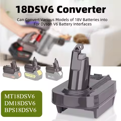 HAKSINKY MT18DSV6 DM18DSV6 BPS18DSV6 Adapter for Makita/Dewalt/Milwaukee/BlackDecker 18V Battery To 