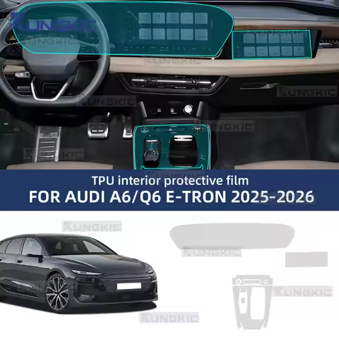 For AUDI A6 Q6 E-TRON 2025 2026 Interior TPU Protective Film Anti-Scratch Navigation Screen Automoti