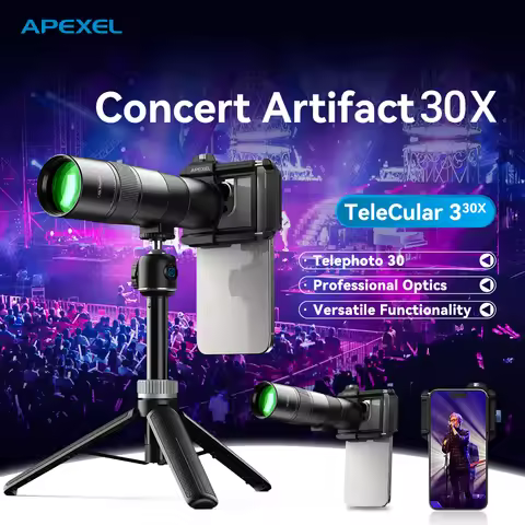 APEXEL New Arrival HD with Extendable Tripod 30X Monocular Telephoto Prime Lens Telescope With Tripo