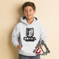 ATTACK ON CHILDREN'S HOODIE SWEATER JACKET AOT LOGOTITAN