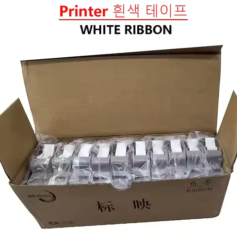 Printer 화이트 테이프 RS-80R RS-80W Red Ribbon For BIOVIN PVC TUBE ID Printer S650 S700E 타자기