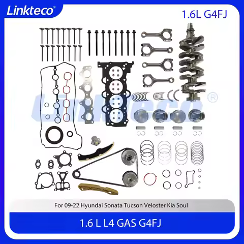 Engine Rebuild Timing Chain Head Gasket Kit Cramshaft ConRod Piston Ring Valve Bolt Set Fit 1.6 L G4