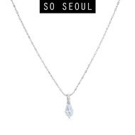 SO SEOUL Ghent Teardrop Aurore Boreale Swarovski® Crystal Pendant Chain Necklace