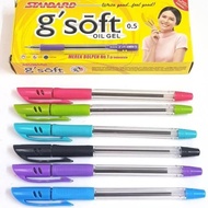 Gel Pen Standard Pen G'Soft 0.5 GSOFT Standard Ballpoint Pen (1 Dozen) - BLACK