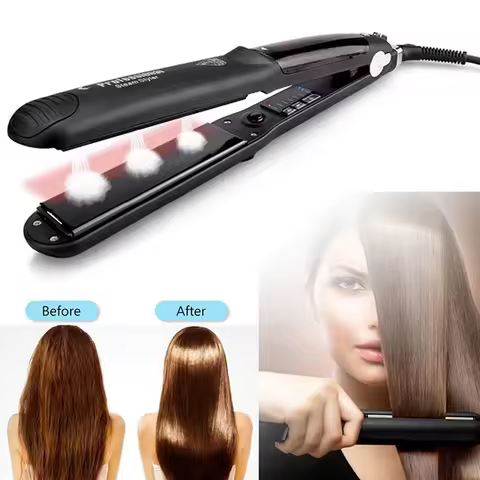 Steam hair straightener, hydrating spray, hair care, curling and straightening dual-purpose portable
