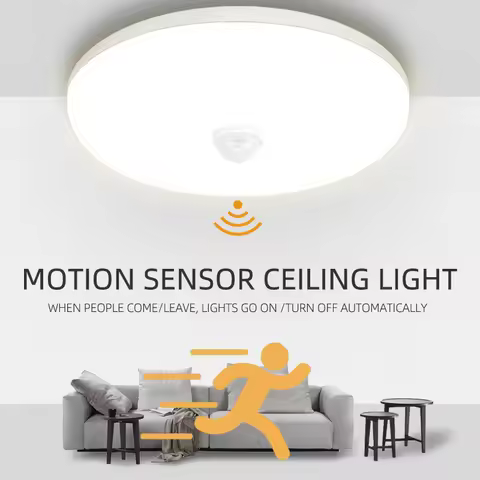Radar LED Ceiling Lights LED PIR Motion Sensor Light Hanging Night Light For Room Hallways Smart Cei