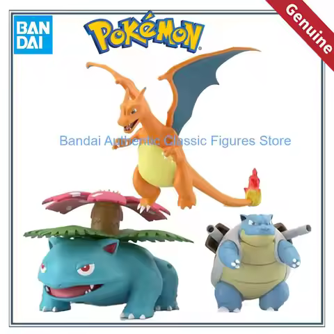 100%original In Stock Bandai Pokemon Scale World Kanto Region Charizard Venusaur Blastoise Anime Fig