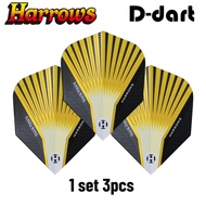 Harrows Dart Flights - Standard Prime Saru King Yellow 100 Micron Dart Flights (SAYAP ARROW)