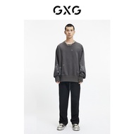GXG Men's Grey Printed Round Neck Sweatshirt