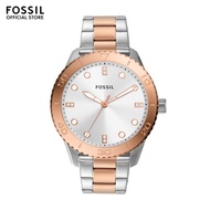 Fossil Women's Dayle Analog Watch ( BQ3887 ) - Quartz, Silver Case, Round Dial, 18 MM Two Tone Stainless Steel Band