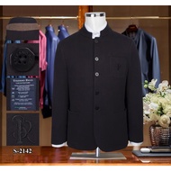 Stef * no ri * ci Jacket Men's 2023 Autumn Winter New Business Comfortable Solid Color Pocket Button