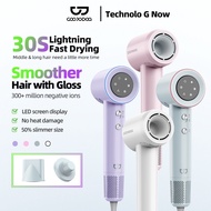 GOOJODOQ High-speed Hair Dryer Fast Drying 4 heat settings Magnetic Inlet Filter&Puzzle Lightweight 