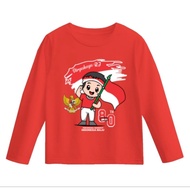 Children's t-shirt top LONG SLEEVES REPUBLIC OF INDONESIA 8TH INDEPENDENCE/ Special long shirt AUGUS