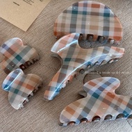 Ness Home Hair Clip Korean Color Matching Checkered Hair Clip Design Striped Temperament Hair Clip K