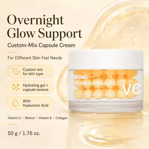 Vitamin C Capsule Cream with Vitamin E, Hyaluronic Acid, Retinol, and Collagen | Retinol Cream & Col