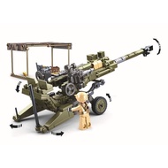 WW2 Military Series Light Howitzer Airplanes Tanks and Fighters Children's Building Blocks Toys