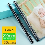 (Box) Binding Comb | Plastic Comb Binding Rings | Binding Comb Ring | Comb Binding - Black Color
