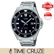 [Time Cruze] Casio MDV-107 Duro Stainless Steel Black Dial 200M Men Watch MDV-107D-1A1VDF MDV-107D-1A1