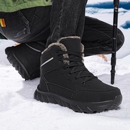 Fast Shipping Men'S Ankle Snow Boots Winter Warm Shoes Male Plush Boot Thickened Comfortable Warm Wa