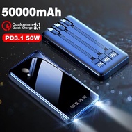 SG Home Mall 50000mAh PowerBank Built-in 3 Cables Portable Fast Charging Full Screen Power bank Exte