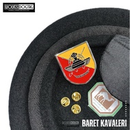 Kavaleri beret / black kavaleri beret one set / camel beret / black beret / Kavaleri hat / TNI beret