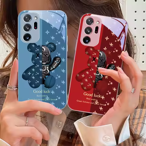 Brown Machine Bear For Samsung Galaxy Note 8 9 10 PRO 20 Ultra A01 02 03 Core 04E 4G 12 13 5G Temper