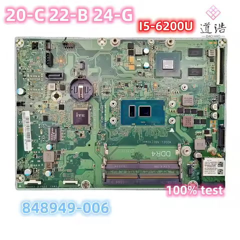 848949-006 For HP 20-C 22-B 24-G AIO Motherboard 848949-606 I5-6200U CPU DA0N91MB6D0 DDR4 Mainboard