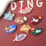 10pcs Words on Leaves Resin Charms for DIY (1-176)