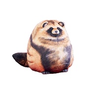 New 30-70cm Kawaii Lifelike Soft Raccoon Fox Plush Toy Cute Reversible Stuffed Animals Doll Pillow F