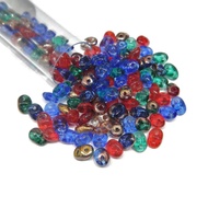 Superduo, 2.5x5mm, Crown Jewels. 10gm/tube.