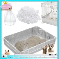 Cage Liner Bag, Clear Plastic, 50 Pcs Disposable Cage Liners, Universal Toilet Film for Bunny& Hamst