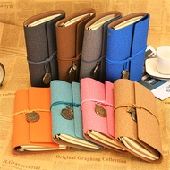 2024 A6 Muji PU Leather Diary Office 6 holes Loose Leaf Notebook Journal Planner PU Cover Japan Styl