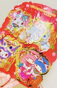 現貨🧧正版 SANRIO角色 新年燙金掛飾 (6 款)卡通  HELLO KITTY公仔 MY MELODY公仔 大口仔公仔 雙子星小天使公好 玉桂狗公仔 布甸狗公仔 醒獅舞獅公仔  招財貓公仔 賀年