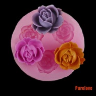 Purelove❥ 3D Rose Flower Silicone Fondant Mold Cake Decor Chocolate Sugar Craft Baking Mold