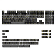 Akko Clear Keycap Set V2, Black Transparent 155-Key ASA Profile with Mac Keycaps and Split Spacebars