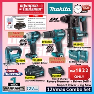 LIMITED OFFER MAKITA 12Vmax Cordless Combo Set ( Driver Drill / Impact Driver / Rotary Hammer / Jig Saw / Recipro Saw )