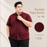KEMEJA Men's Jumbo Pique Shirt xxxl xxxxxl casual shirt top premium sizeBIG 10xl 9xl 7xl