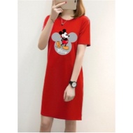 WST N1226 Red Mic Mouse T-Shirt Dress - BS2410