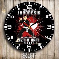 Jam Dinding PSHT Kayu Bulat
