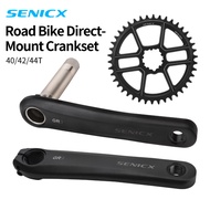 SENICX Yuyong Road Bike Crankset Chainring 44T - Gravel Bike Conversion, Offset Tooth Single Chainri
