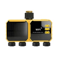 Smart Irrigation Timer WiFi Solar Water Valve Controller APP Control Rain Sensor 4 Zone Garden Irrig